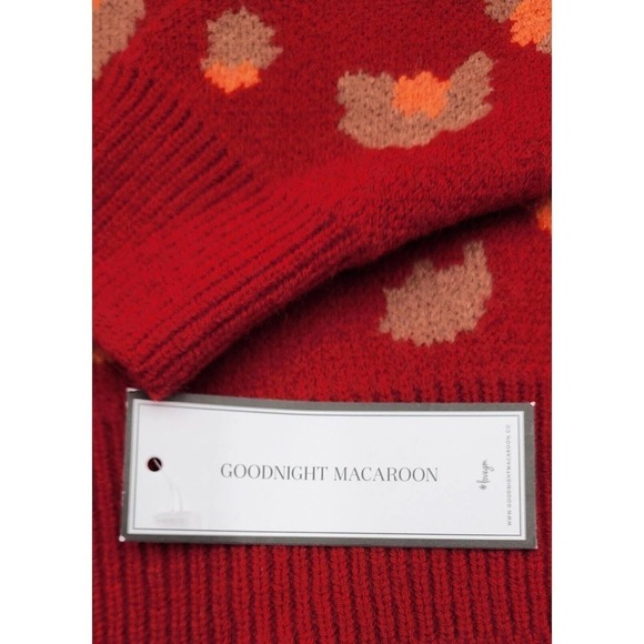 NWT Goodnight Macaroon Pullover Animal Print Boxy Soft Sweater Size Large - Picture 8 of 8